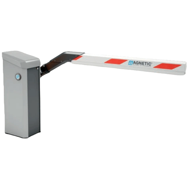 Шлагбаум Magnetic без стріли (лівий проїзд) білий алюміній
