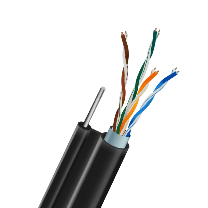 FTP CAT5E 0.5 CU зовнішній (LDPE) з самонесучим дротом