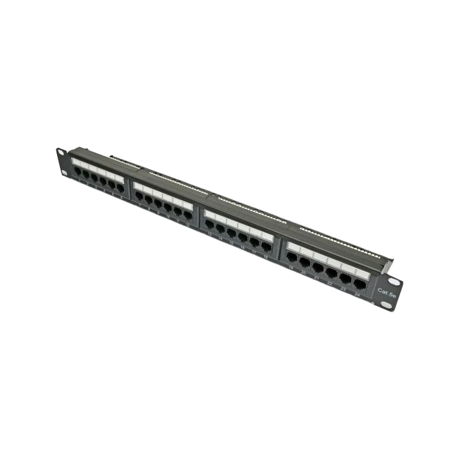 Патч-панель 19" 24хRJ-45 UTP кат.5e, із заднім організатором, Kingda
