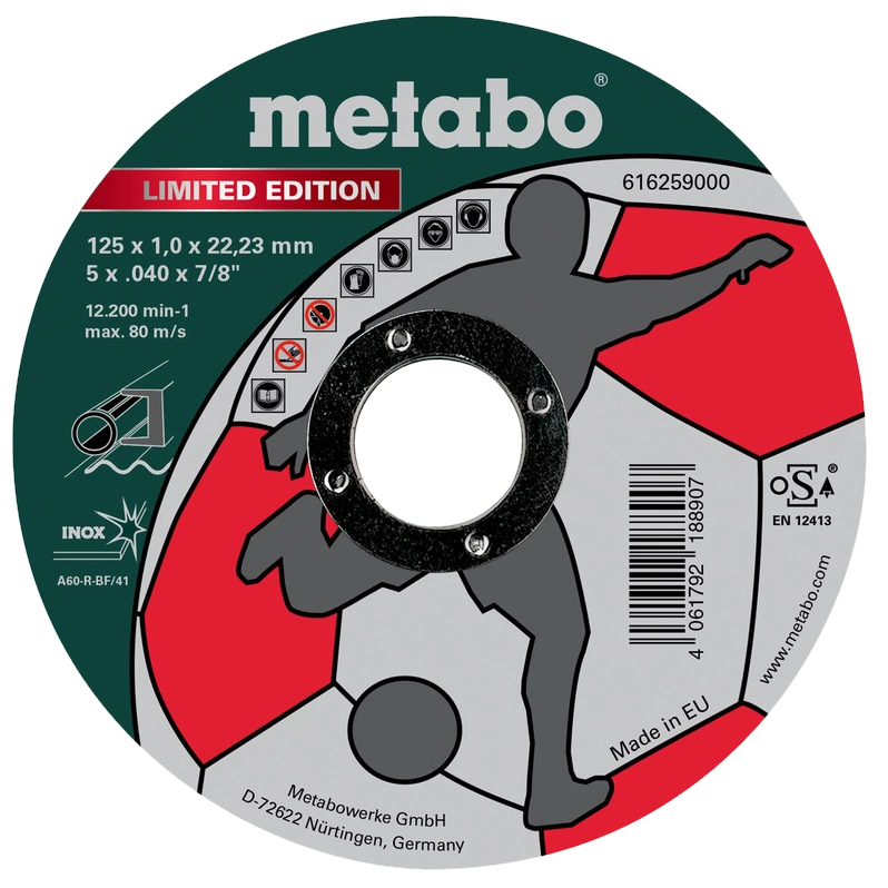 Відрізний круг по металу 125 x 1,0 x 22,23 мм, Inox, TF 41