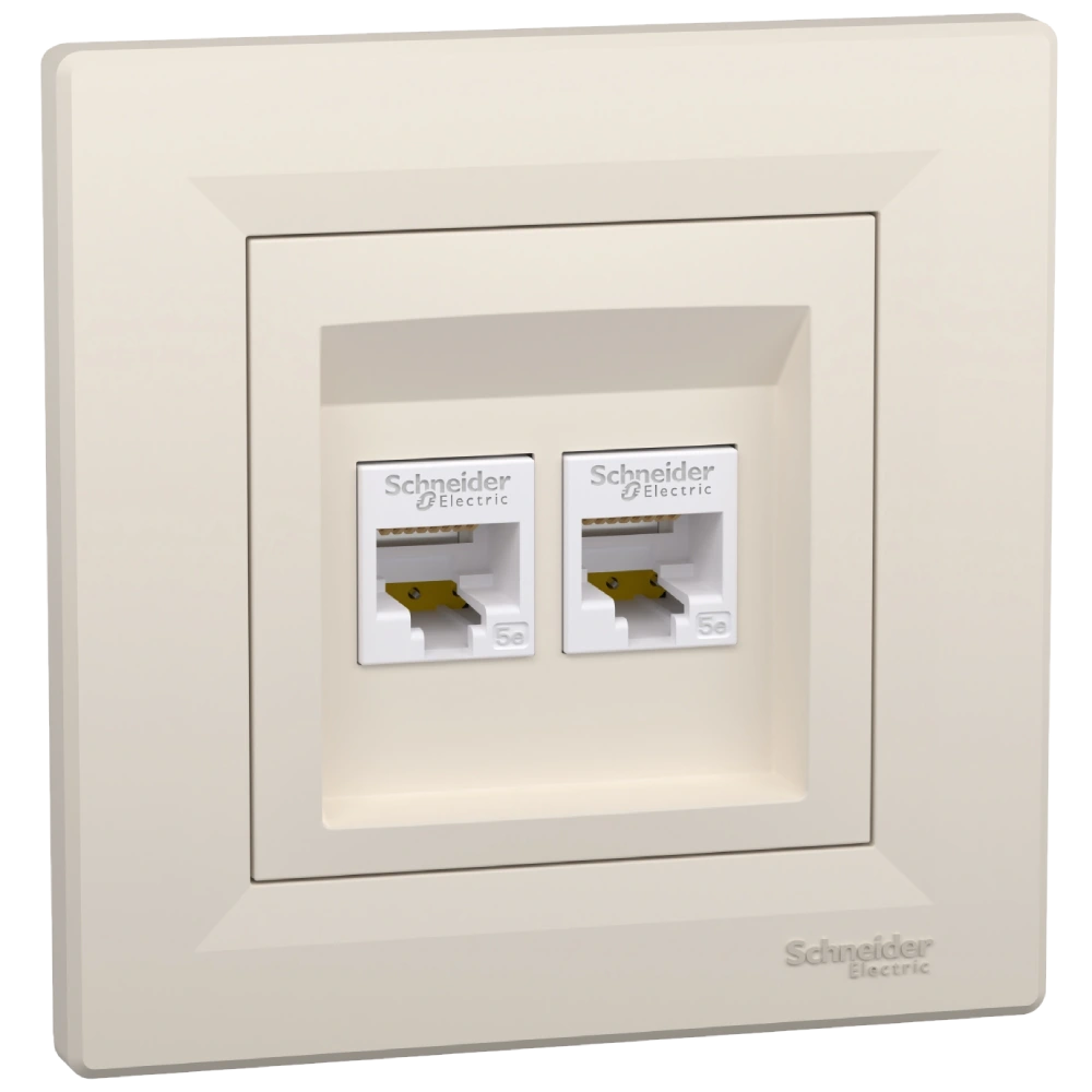 РОЗЕТКА КОМП'ЮТЕРНА RJ45 UTP КАТ. 5Е ПОДВІЙНА
