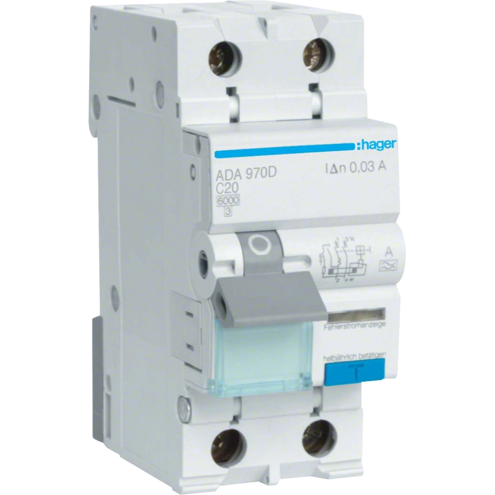 Дифавтомат 1P+N, 6kA, C-20A, 30mA, A